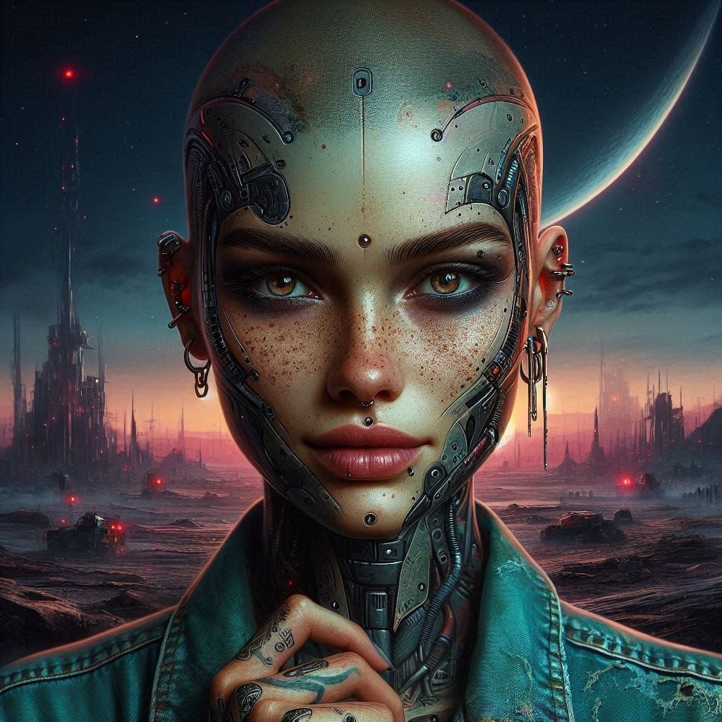 Bad boy tatoo smile non hair Splash art brutalism