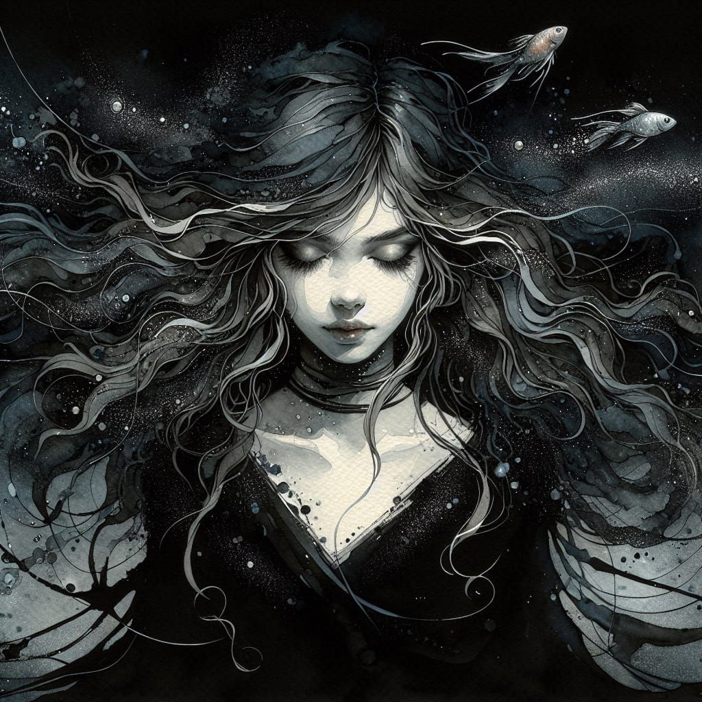 Uśmiech kolor Van Gogh chińska dziewczyna charcoal drawing resin cast post-impressionism