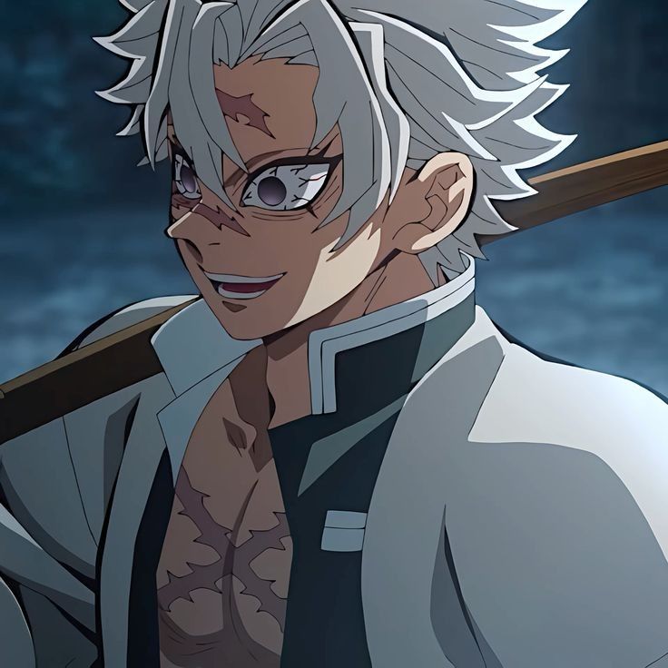 shinazugawa sanemi in the style of the anime attack on titan