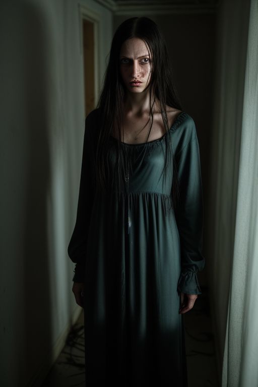 Horror scene in an asylum