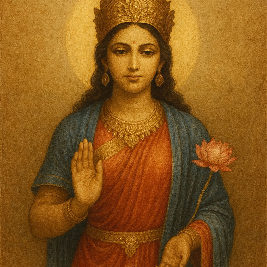 Truth is wider, greater than her forms. 
A thousand icons they have made of her 
And find her in the idols they adore; 
But she remains hers...