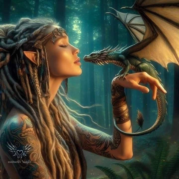 <lora:NC Hyperreal:1.0> tiny dragon perched on a hand, green dragon, woman, short dark hair, simple medieval clothes, slanting sunlight, sof...