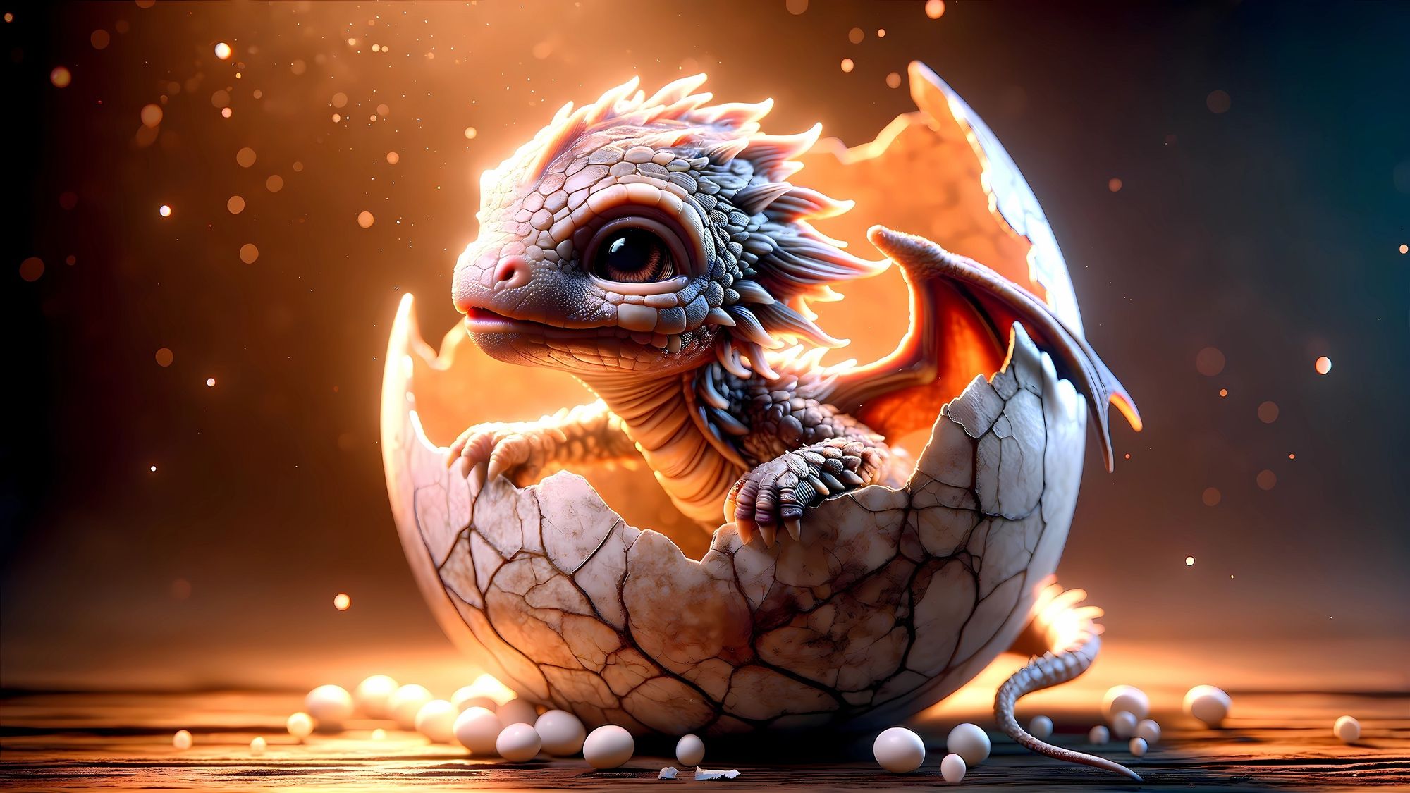 "<lora:NC Hyperreal:1.0> baby blue dragon, peeping out of a scaly broken egg shell, closeup, sand, rocky background, detail, hyper realistic...