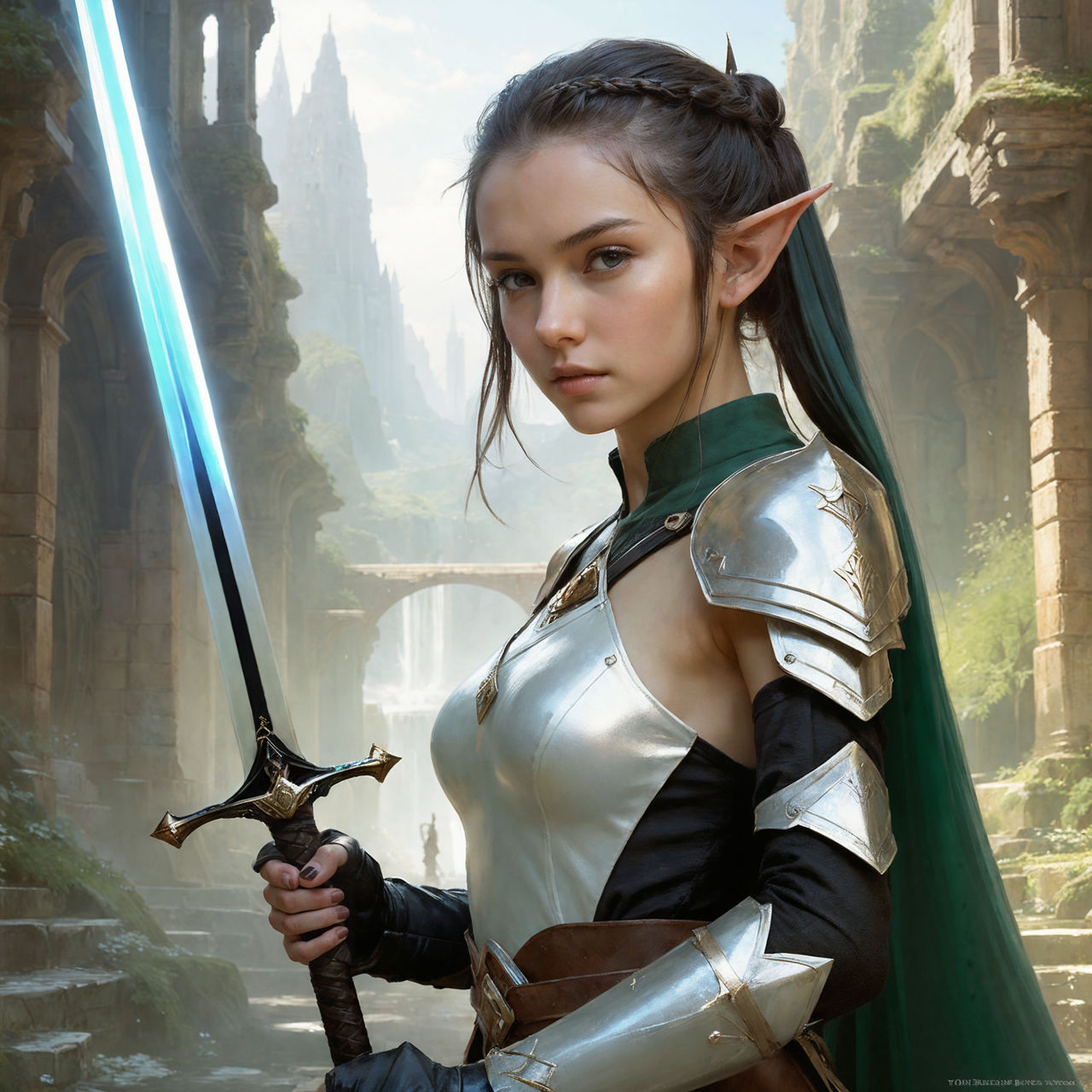 <lora:NC Hyperreal:1.0> elf, male, red hair, pointed ears, warrior, straps, head and shoulders, dusty, detail, forest background, photo, hyp...