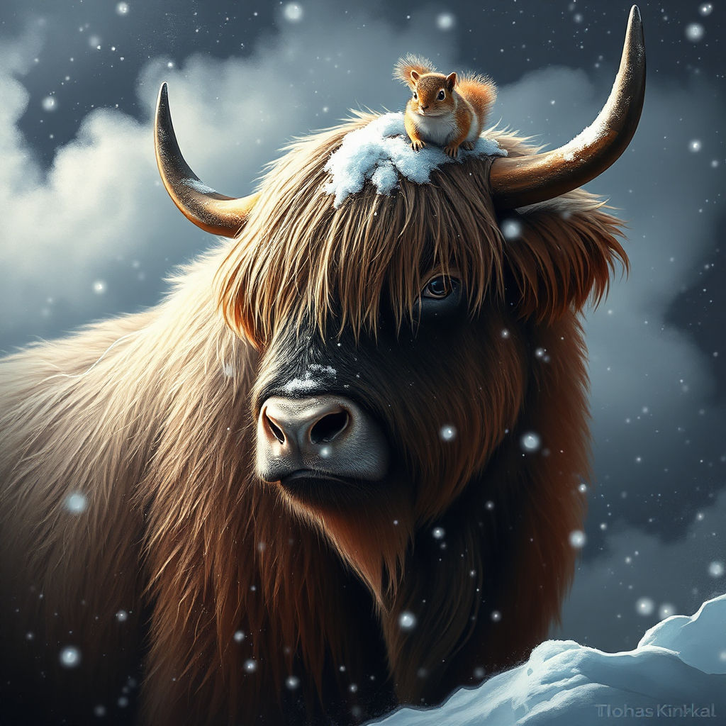 A Big Yak and a tiny Squirrel #2
