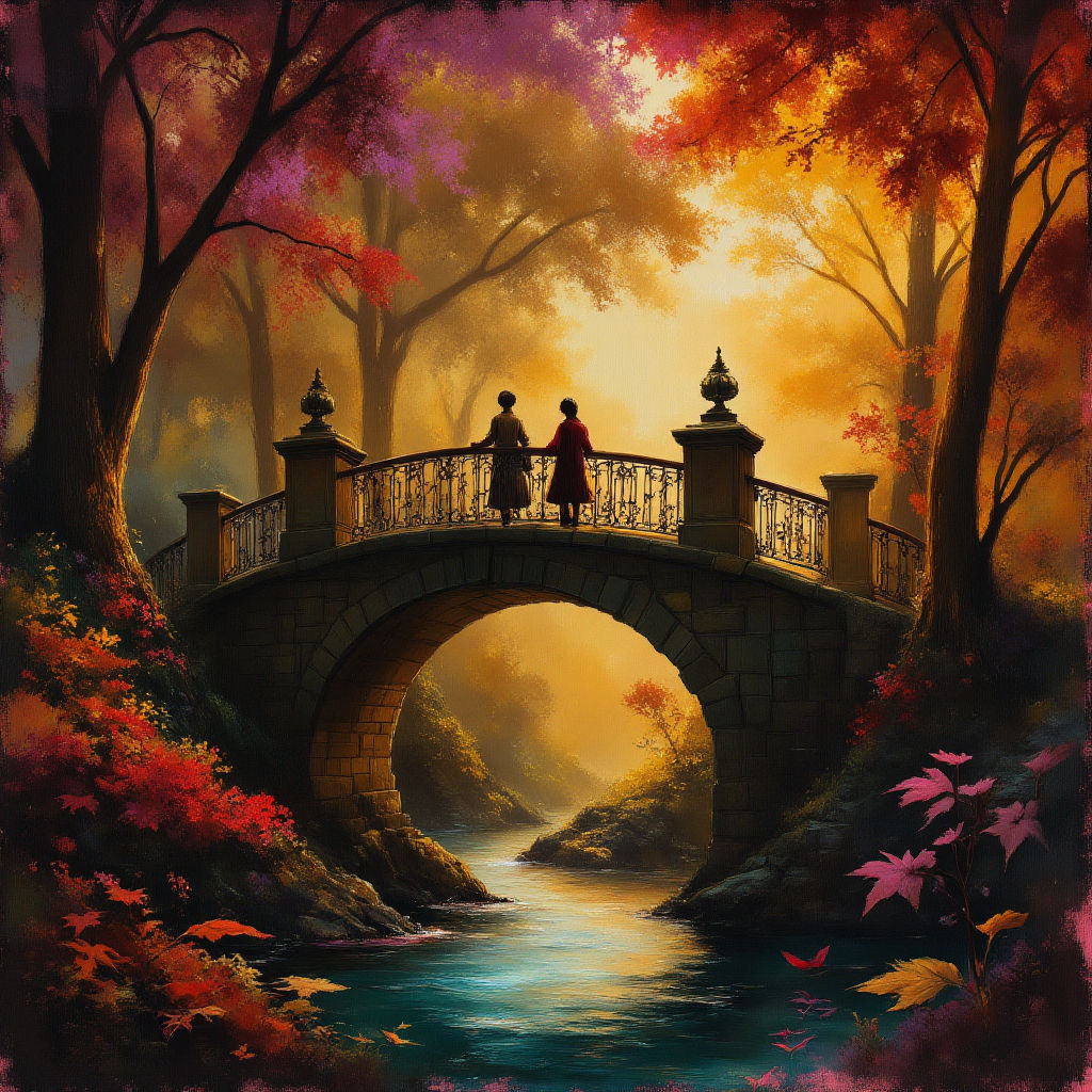 Mysterious Bridge in the Forest Series #9-5