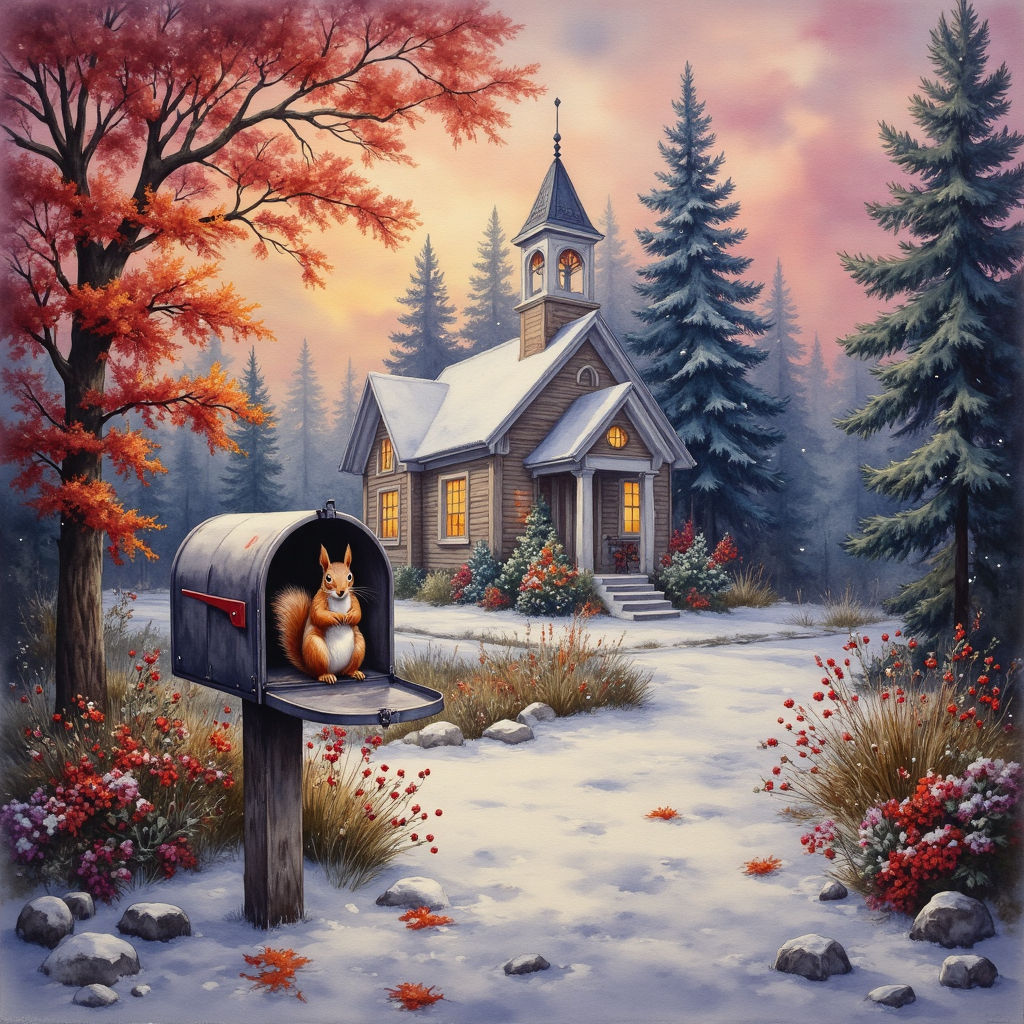  A mailbox is open with a Squirrel living in it #2