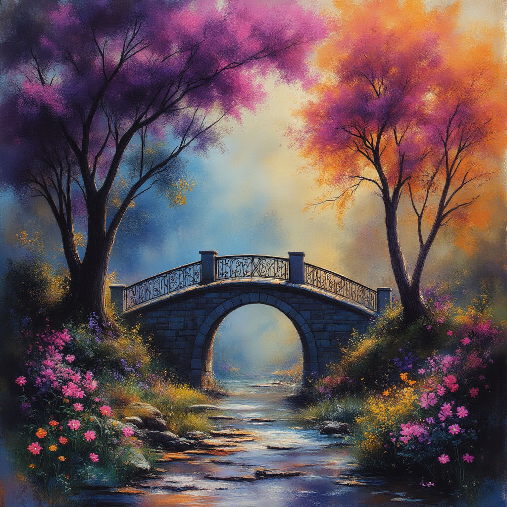 Mysterious Bridge in the Forest Series #9-1