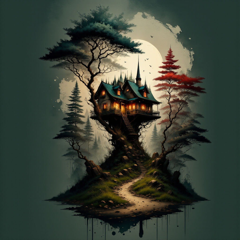 Old abandoned tree house #8