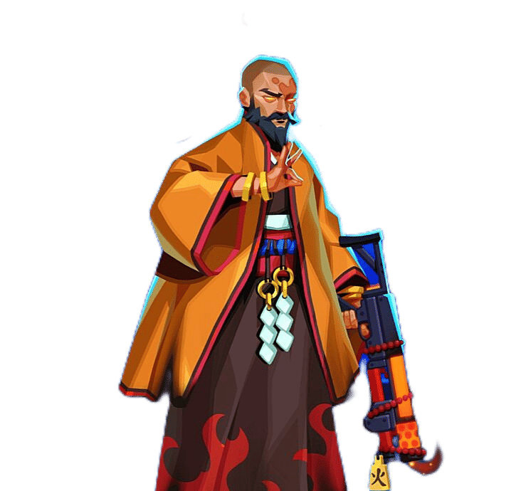 “Transform the base image into a skeletal jester inspired by Digimon Piedmon as a skin concept. The character is a buff, humanoid skeleton w...