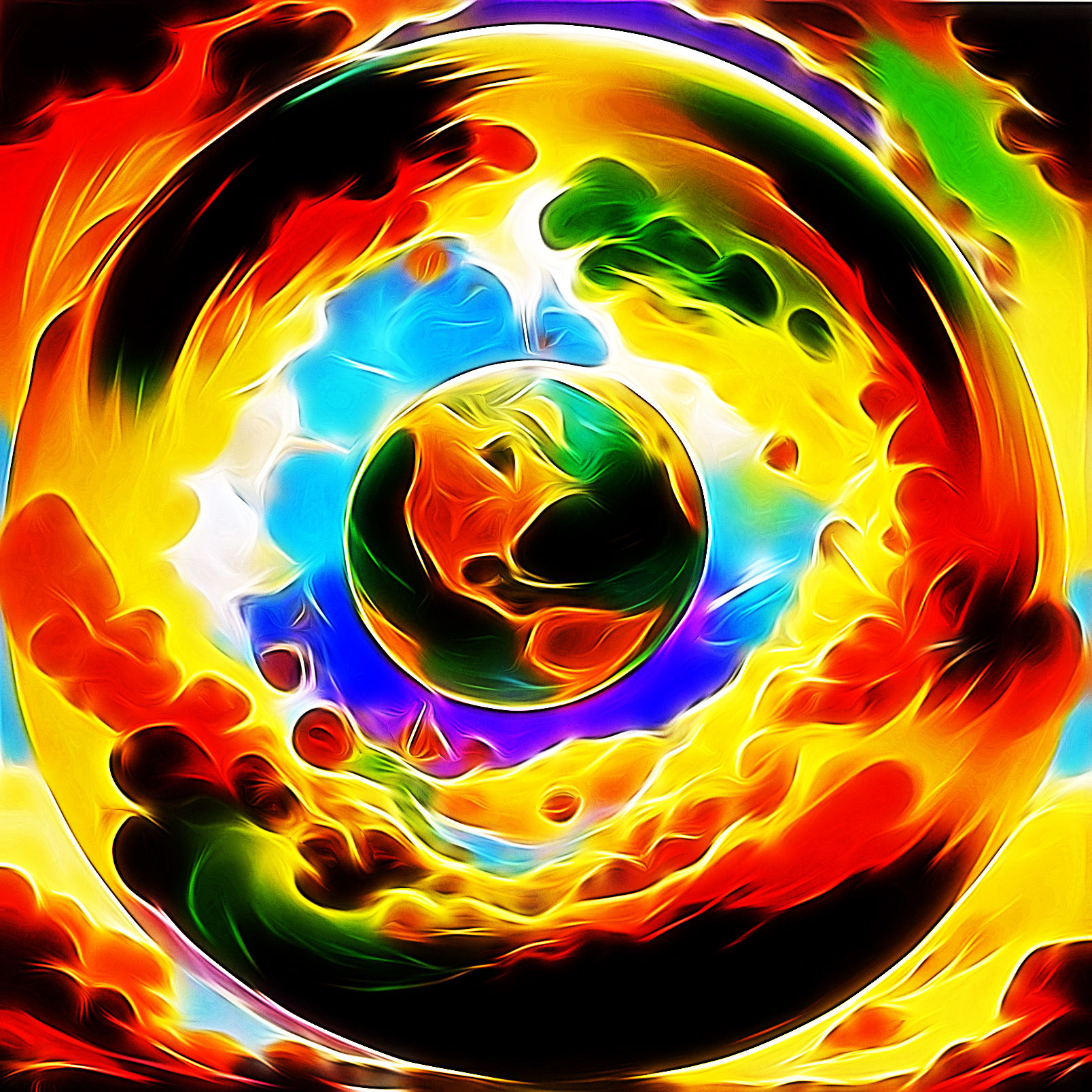 <lora:eye:1.0> <lora:glass:1.0> Psychedelic swirling stormy skies 