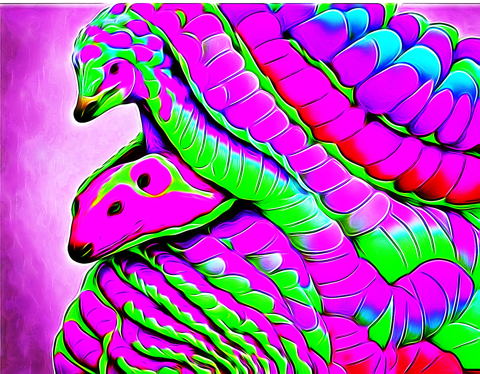 A psychedelic horse