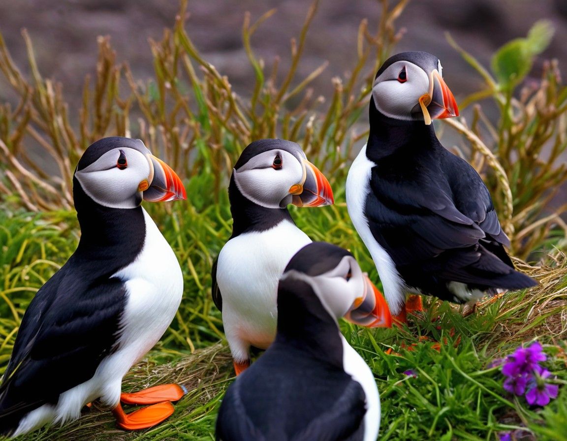 <lora:Night Sparkle:1.0> <lora:glass:1.0> Puffin covered in ivy 