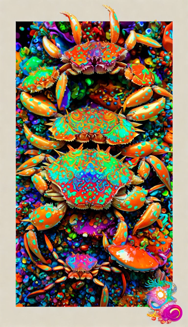 Psychedelic transcendent magic mushroom
And a ant