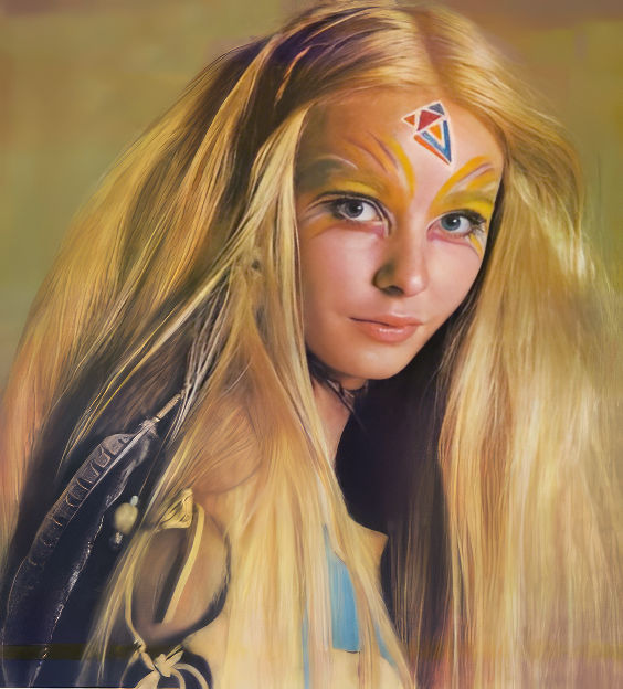 hippy at Woodstock festival in 1969