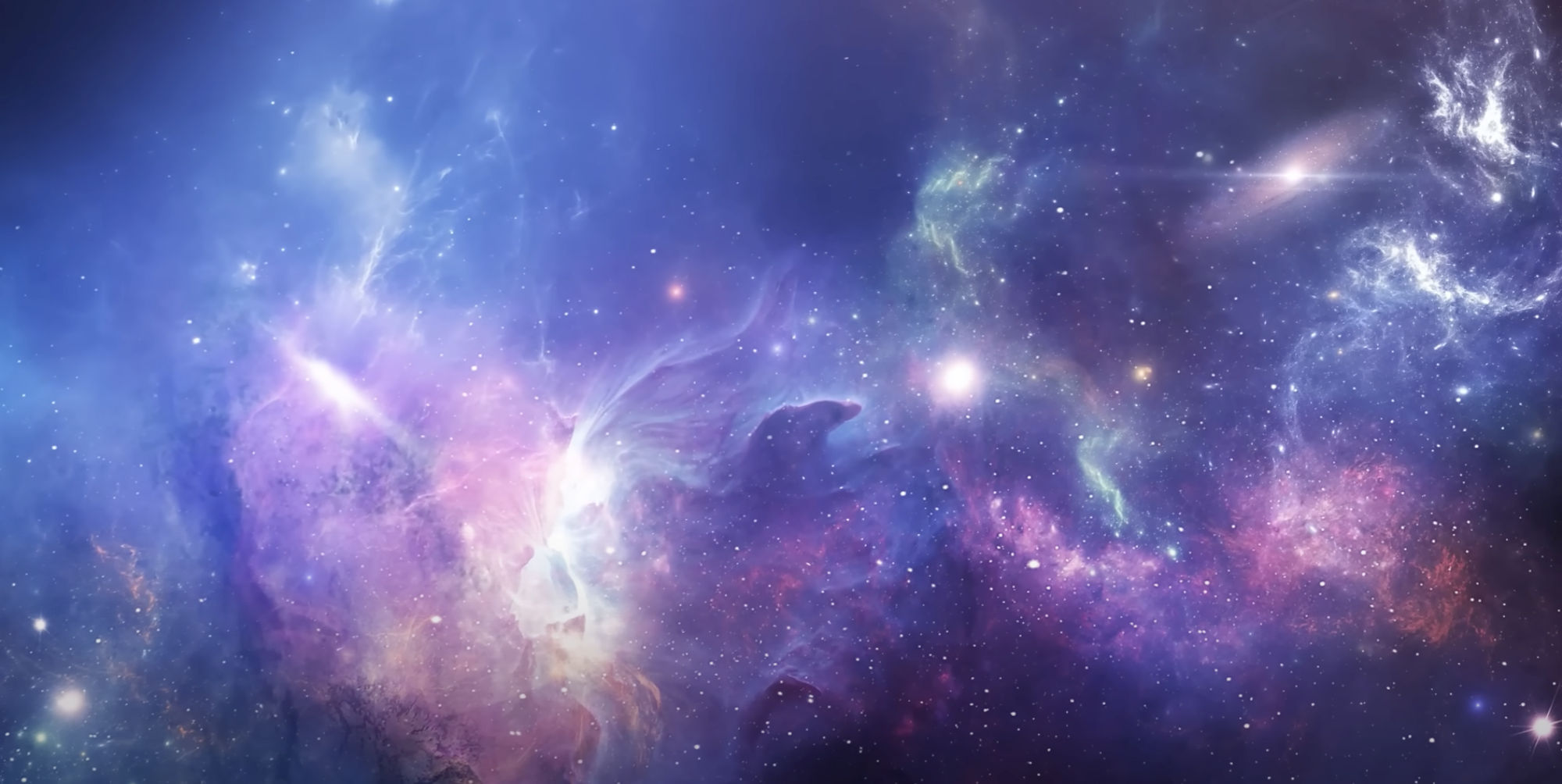 Japanese garden and cherry blossoms on a fantasy planet 