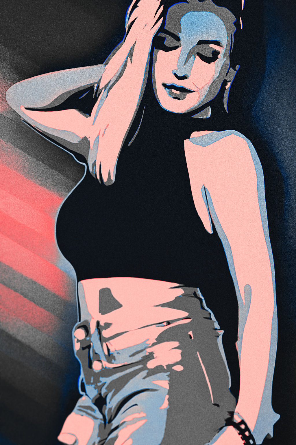  3D Outline Hyperrealistic, splash art, concept art, mid shot, intricately detailed, color depth, dramatic, 2/3 face angle, side light, colo...