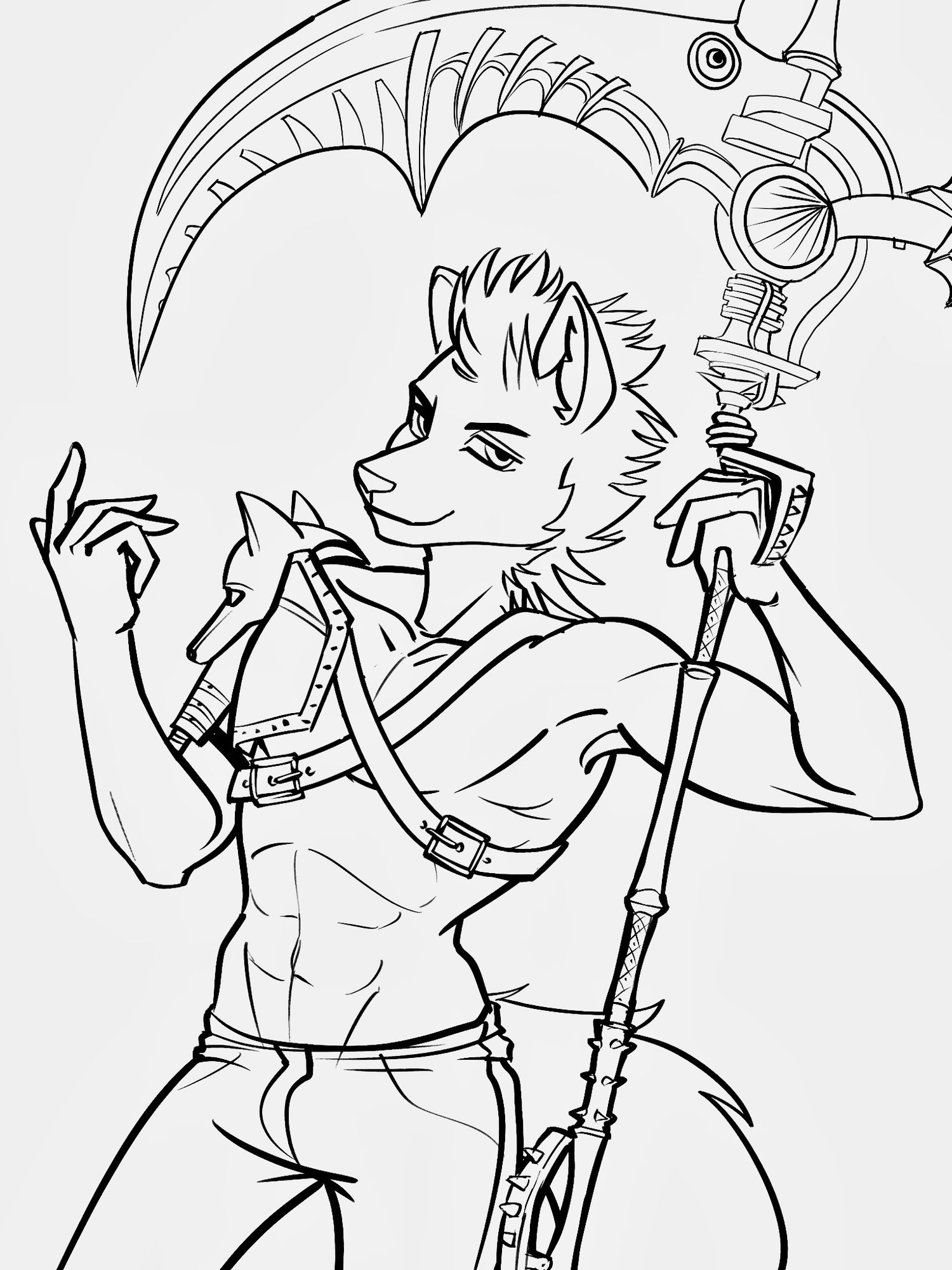 Warrior Fox, from sketch