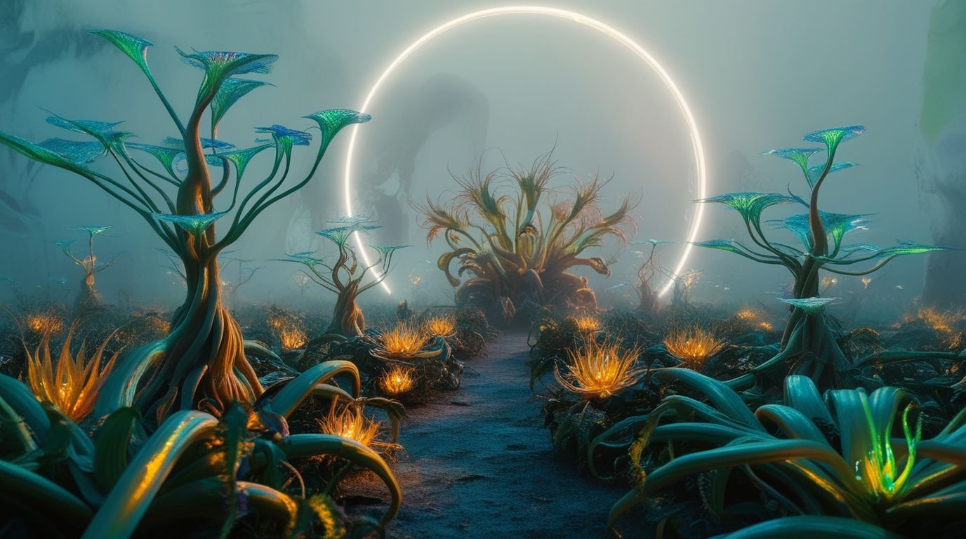 Strange mixed animal plant hybrid creatures