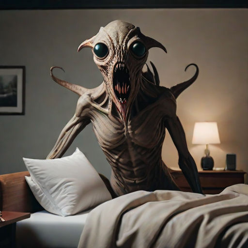 <lora:Human female:1.0> <lora:Reality:1.0> Absolutely terrifying and grotesque  Humanoid body Extremely Gigantic absolutely horrifying Sleep...