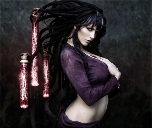 Extremely gorgeous face fully humanized Caucasian white skinned human eldritch outer god deity Nya/Nyarlathotep from 2003 kishin Houkou demo...