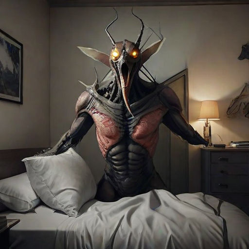 Absolutely horrifying creature beyond comprehension and the last thing you stutter is : W-what kind of monster are you