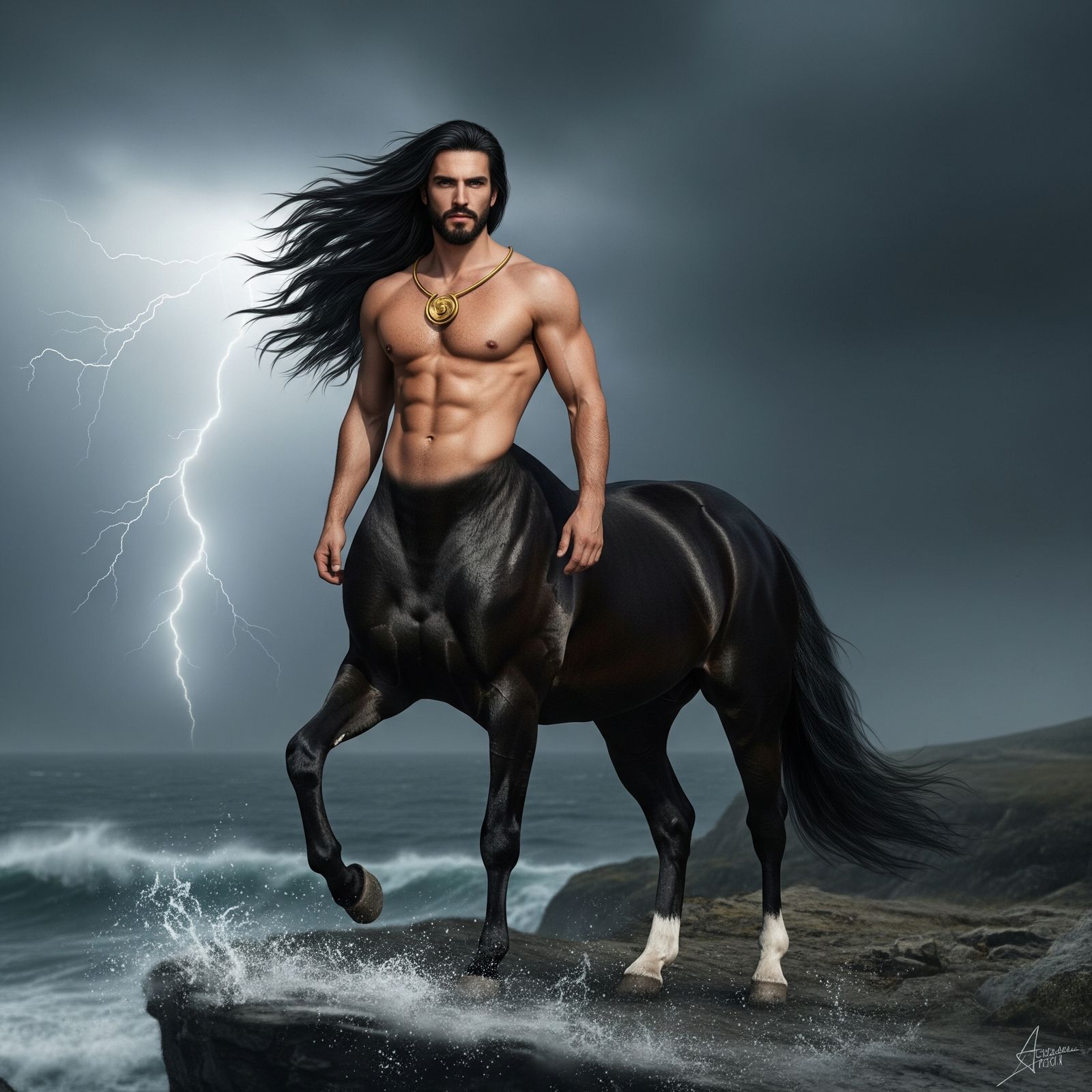 An stürmischer Küste