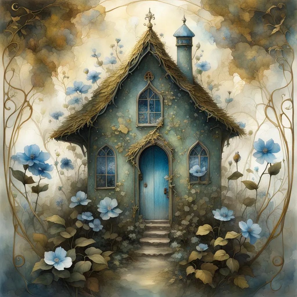 Cottage in Olive Green