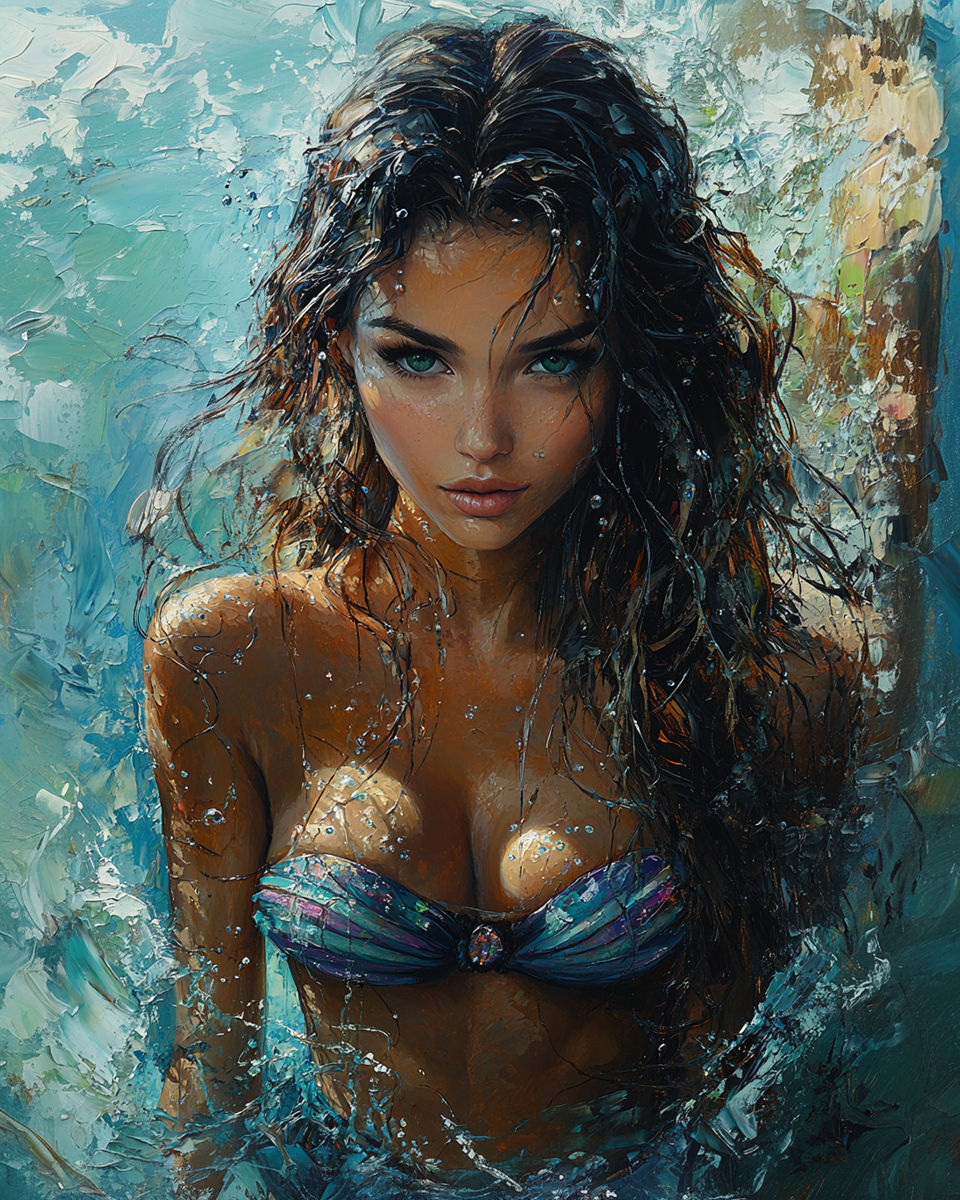 Beautiful Hula in water. 