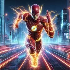 cool female superhero running