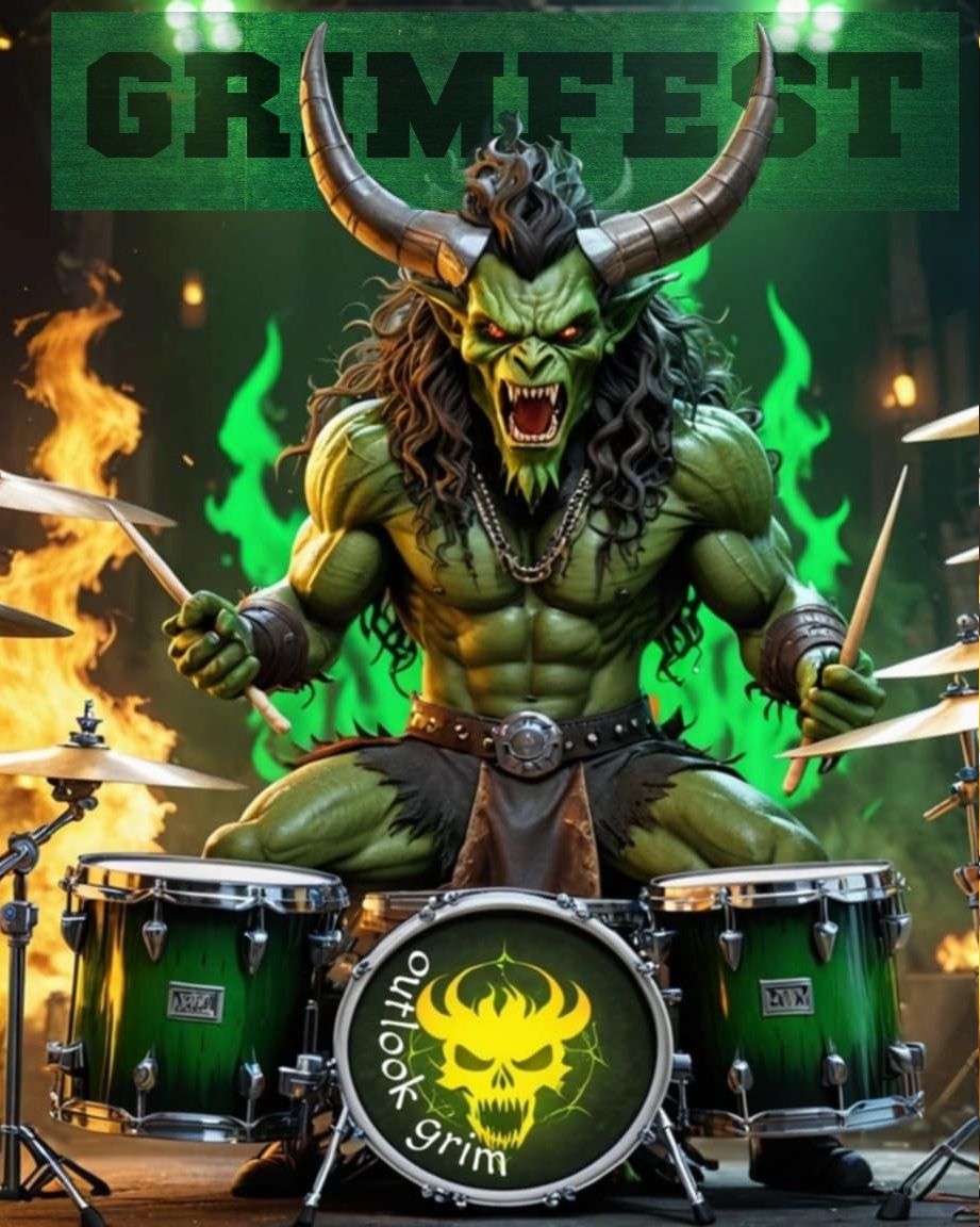 Outlook Grim's Demonic Drummer Plays Grimfest