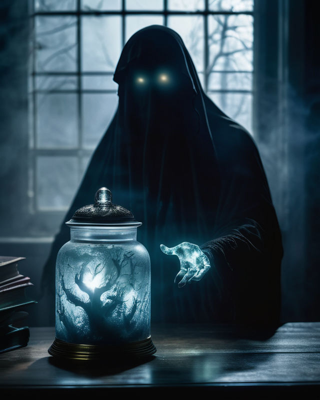Ghost with a jar