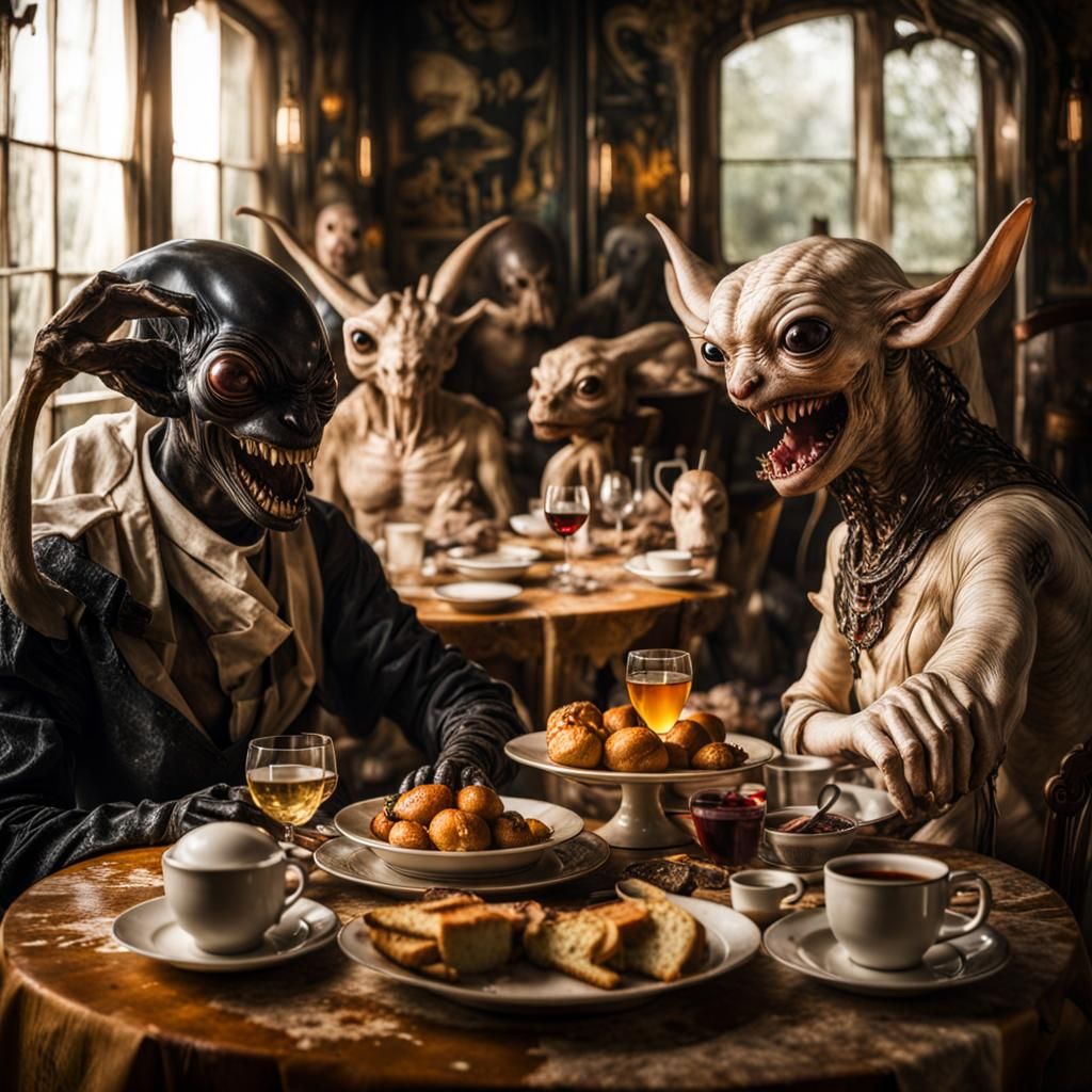 These Guys are Better Mannered than in the Other Dining Room...