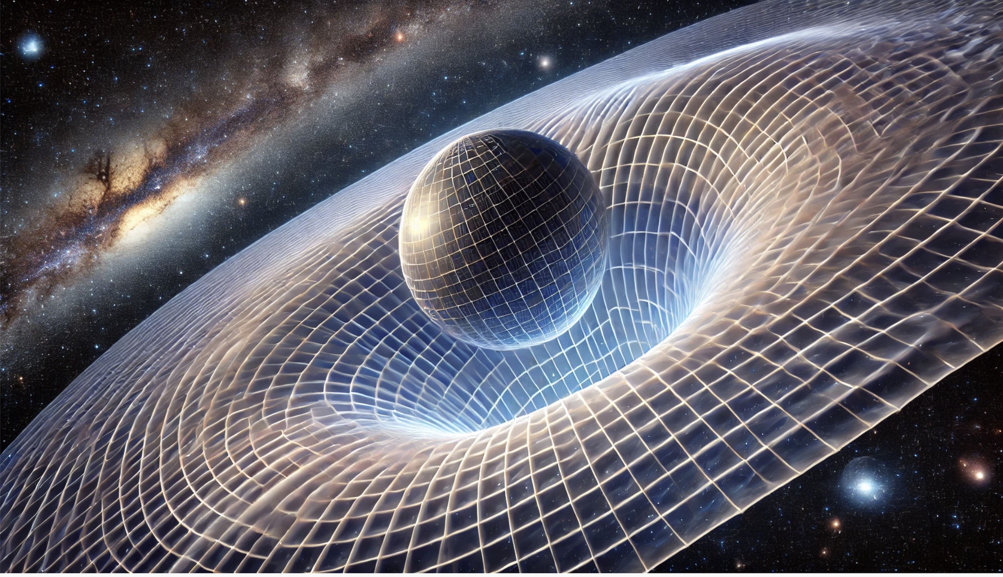 planet moving through space-time