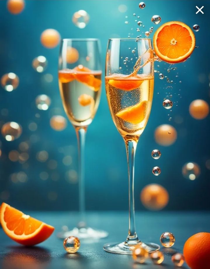  7 Orange clownfish around the champaigne glass at sea bottom