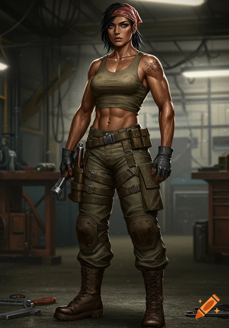 в руке гаечный ключ