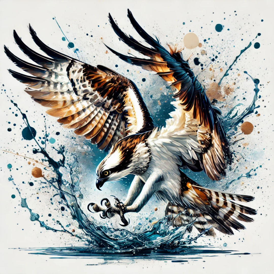 An osprey, killing mode