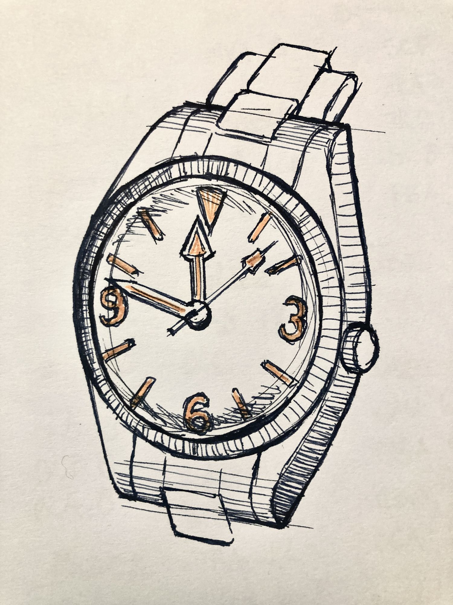 satin finish luxury watch