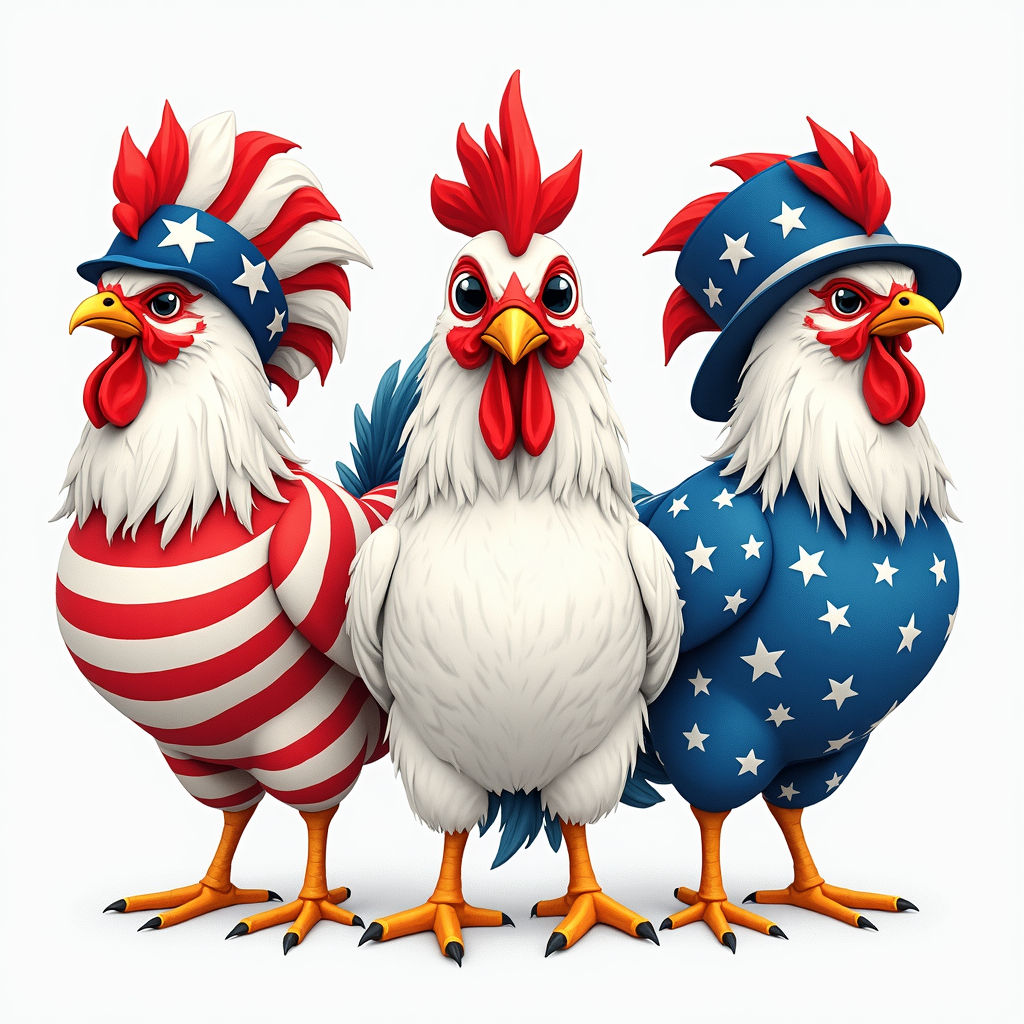 Flap their wings four times then wiggle their hips and tails then flap their wings four times and stomp their feet while...