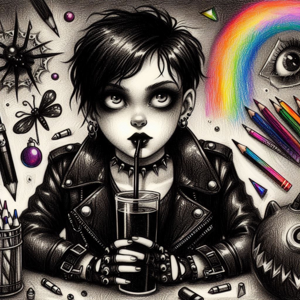 A silhouette of a  (shining bioluminescent silver Dagger  in Back the Angel 2.0) filled with letters and words, word art, twilight, shadows...