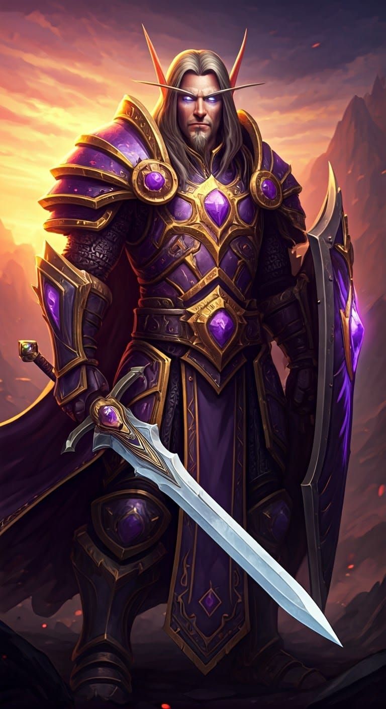 World of Warcraft Male Blood Elf Protection Paladin