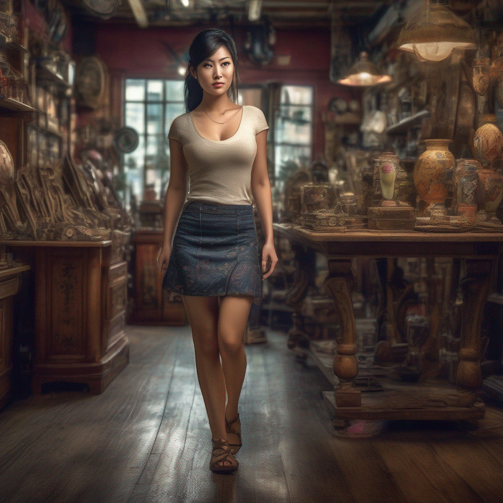 50 –  ...and while Maylin enchanted me with her voice and her stories, the young woman was free to wander around the store, observing everything with curiosity.