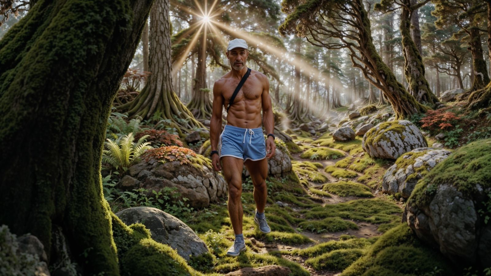 Drescher walking in the woods