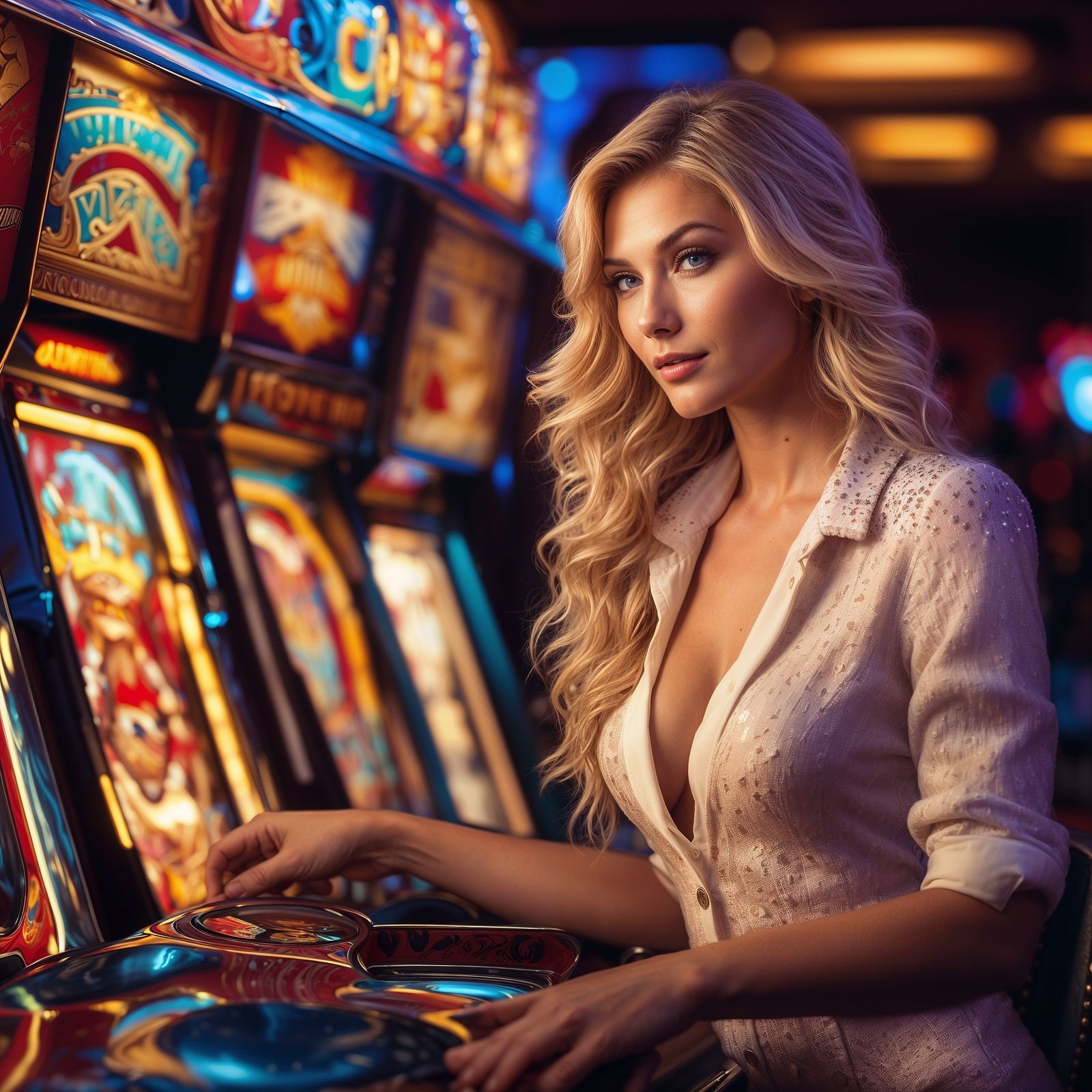 I told her, "You are the Arcade Queen!"