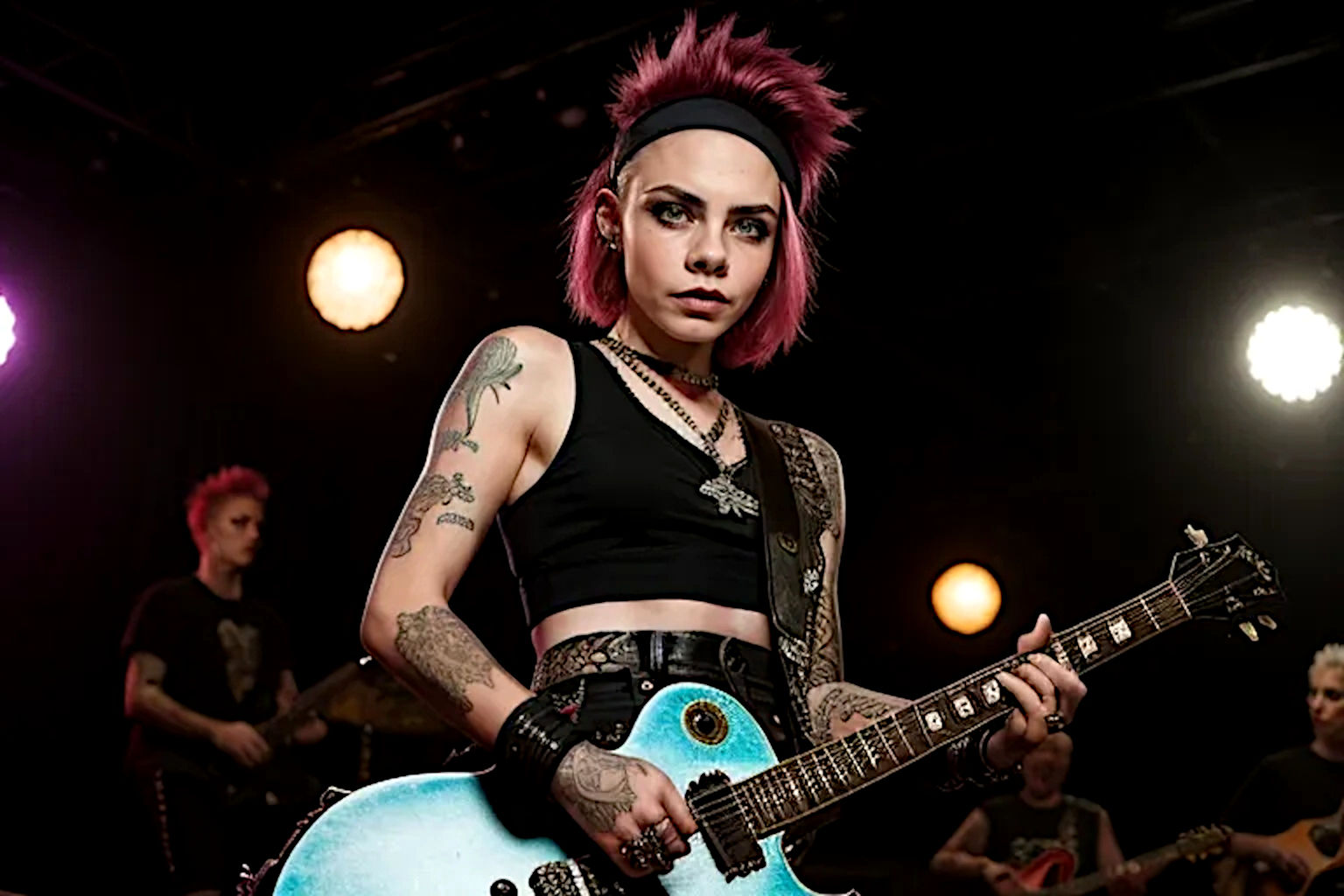 She was a rock star on a sellout world tour and everyone wanted to see her play the guitar.