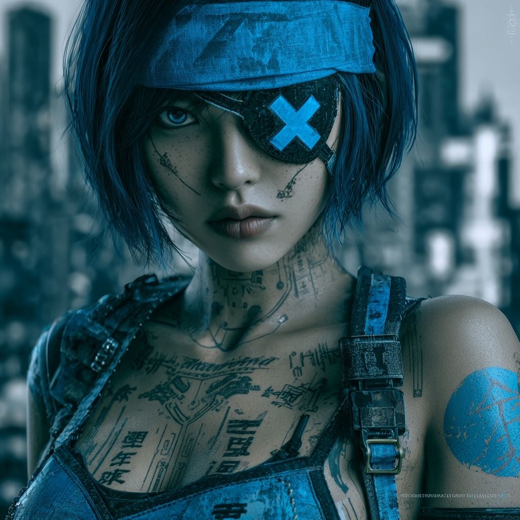 A cool anime punk girl...