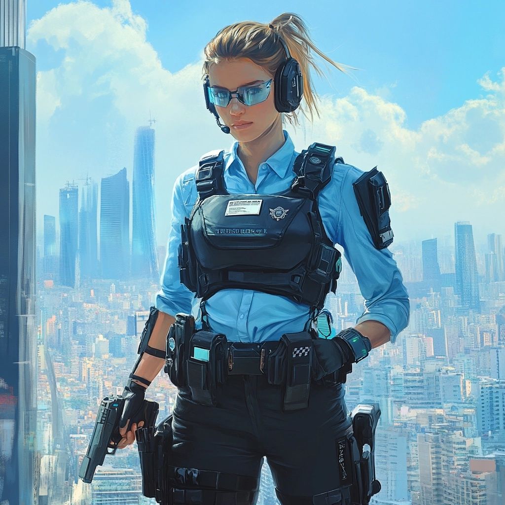 Anime scifi police officer...