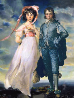 Pinky(A FEMALE) and Blue Boy(A MALE) a painting by Gainsborough and Thomas Lawrence