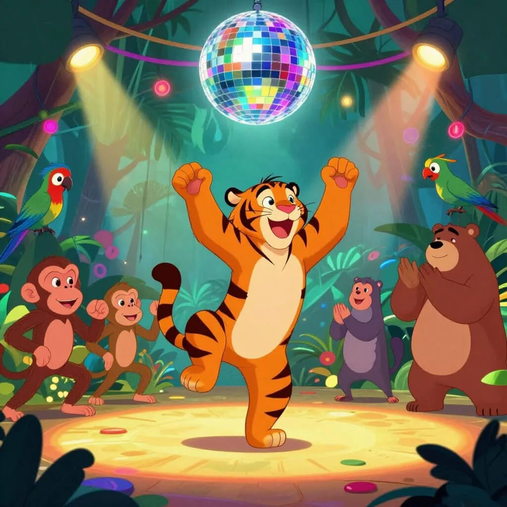 Video: Tiger Dancing Cartoon