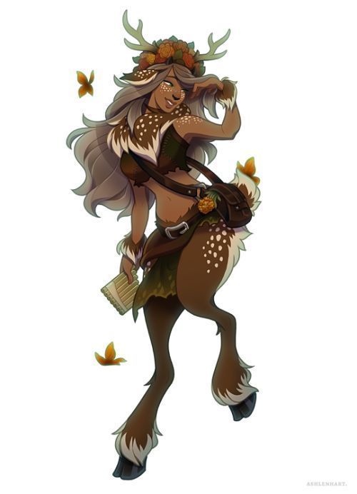 An ethereal female Satyr